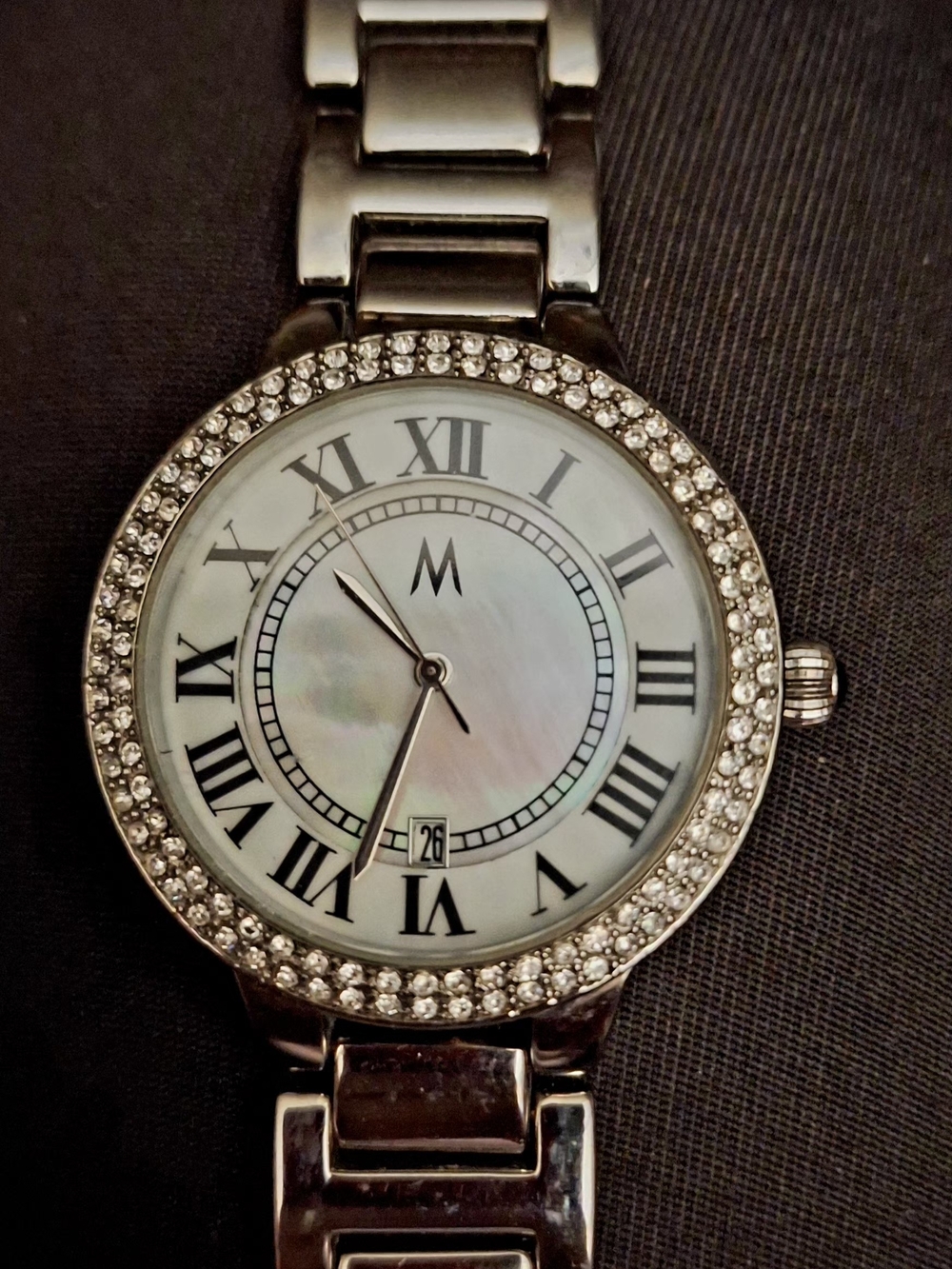 Melania Trump Signature Collection MOP Date Watch - NEW BATTERY Keeps Time Great